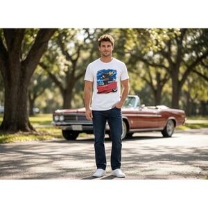 Vtg Paul McCartney T-Shirt  XL‎ White Driving USA Tour 2002 Concert Band Tee Y2K